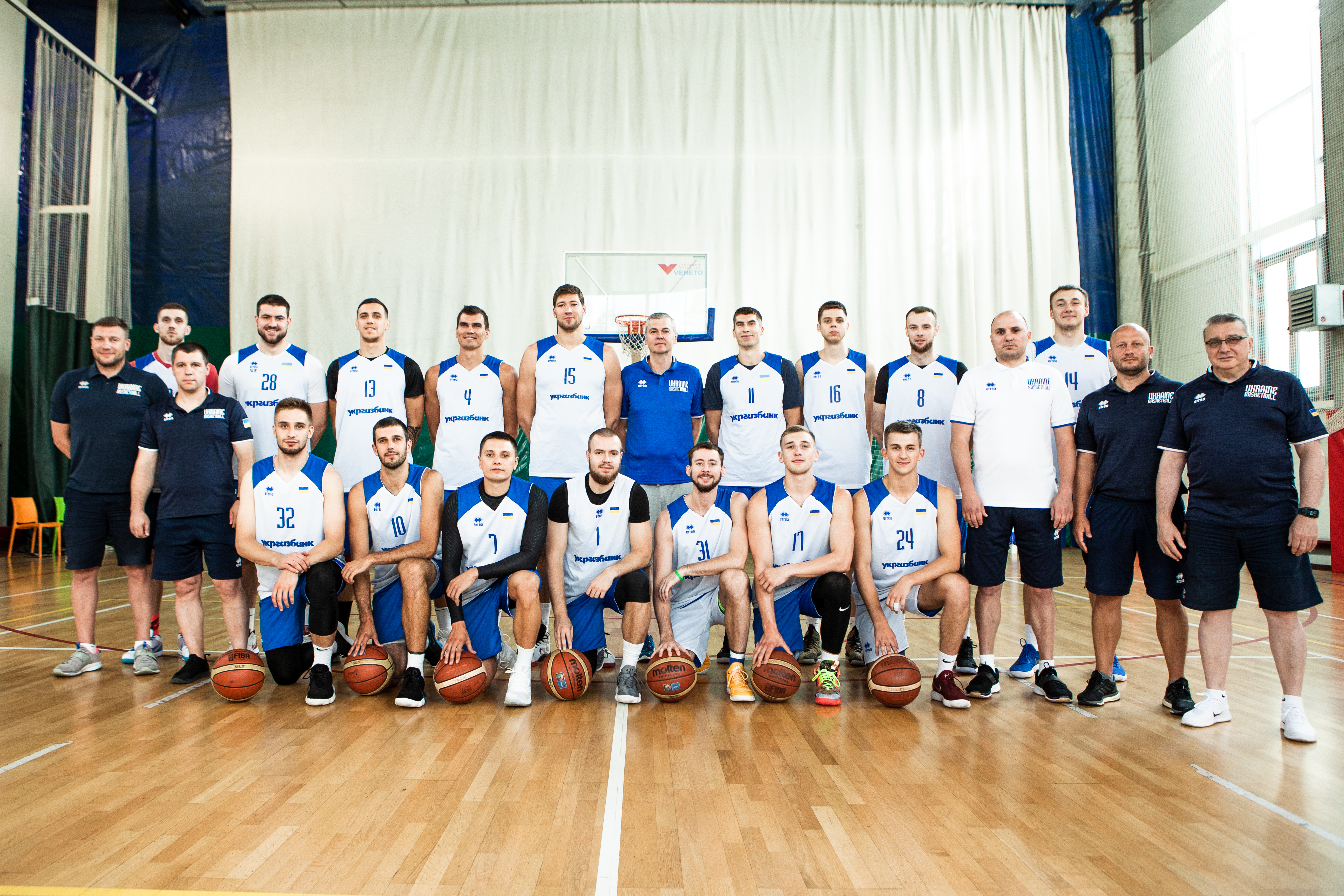 Сборная Украины по баскетболу провела тренировку