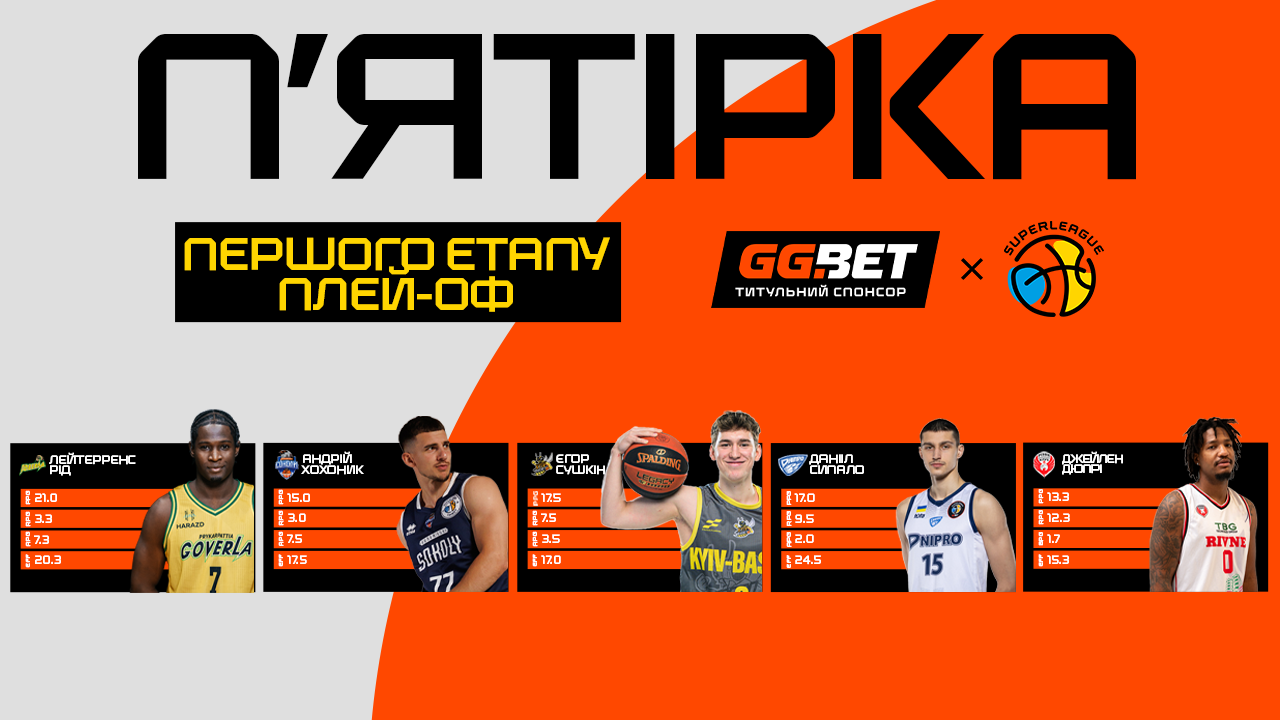 Визначено символічну збірну та MVP чвертьфіналу Суперліги GGBET