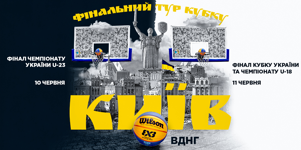 Фінальний тур Кубку України з баскетболу 3х3 пройде у Києві